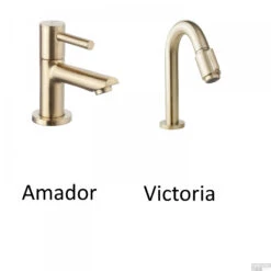 Fonteinset Mat Zwart Wiesbaden Color Messing Goud (kraangat Rechts) -Sealkin Badkamermeubilair Winkel fonteinset geborsteld messing goud 5