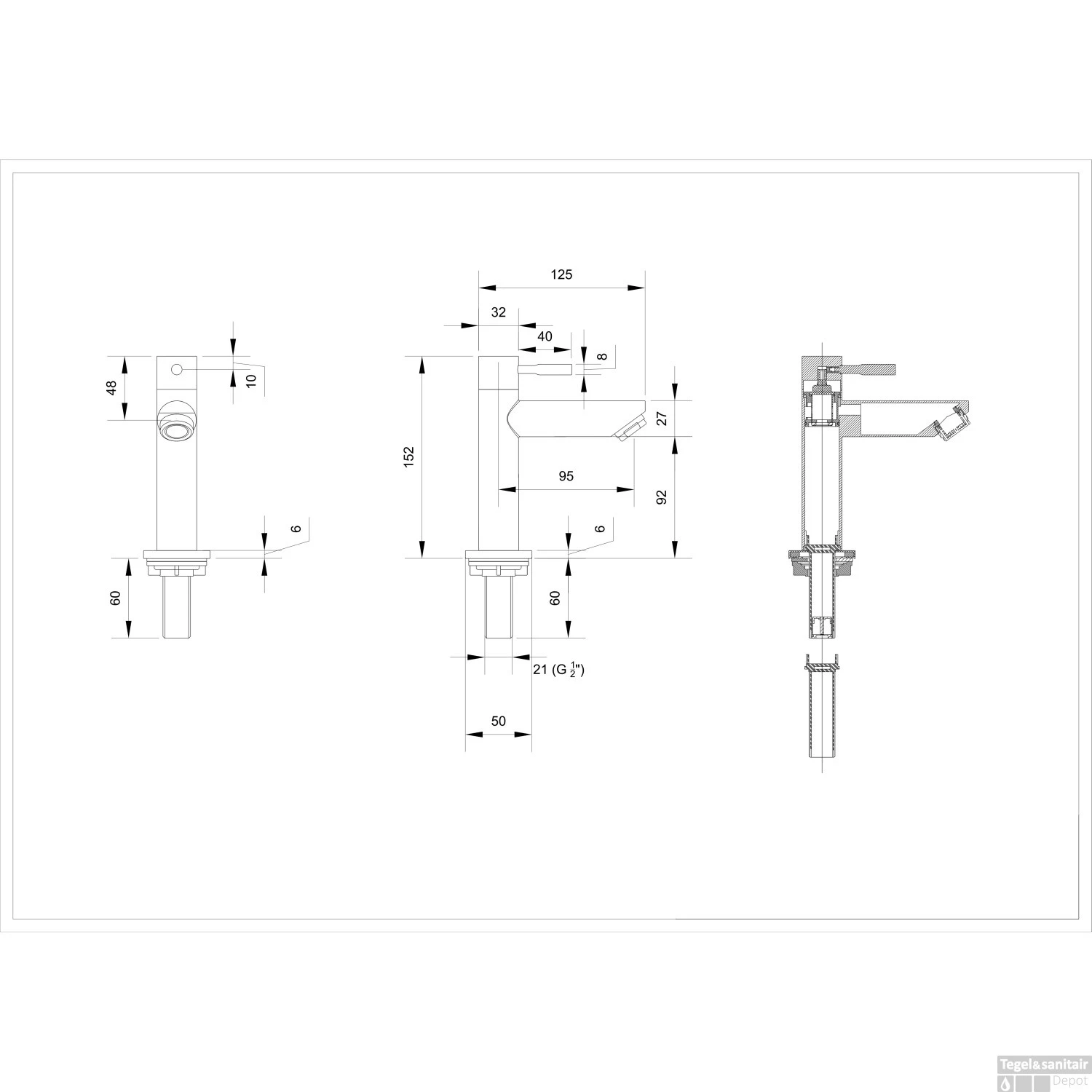 Fonteinset INK Versus 36x18x9 Cm Polystone Mat Wit Met Kraangat Links Brushed Nickel 9 Fonteinset INK Versus 36x18x9 Cm Polystone Mat Wit Met Kraangat Links Brushed Nickel - Afbeelding 7