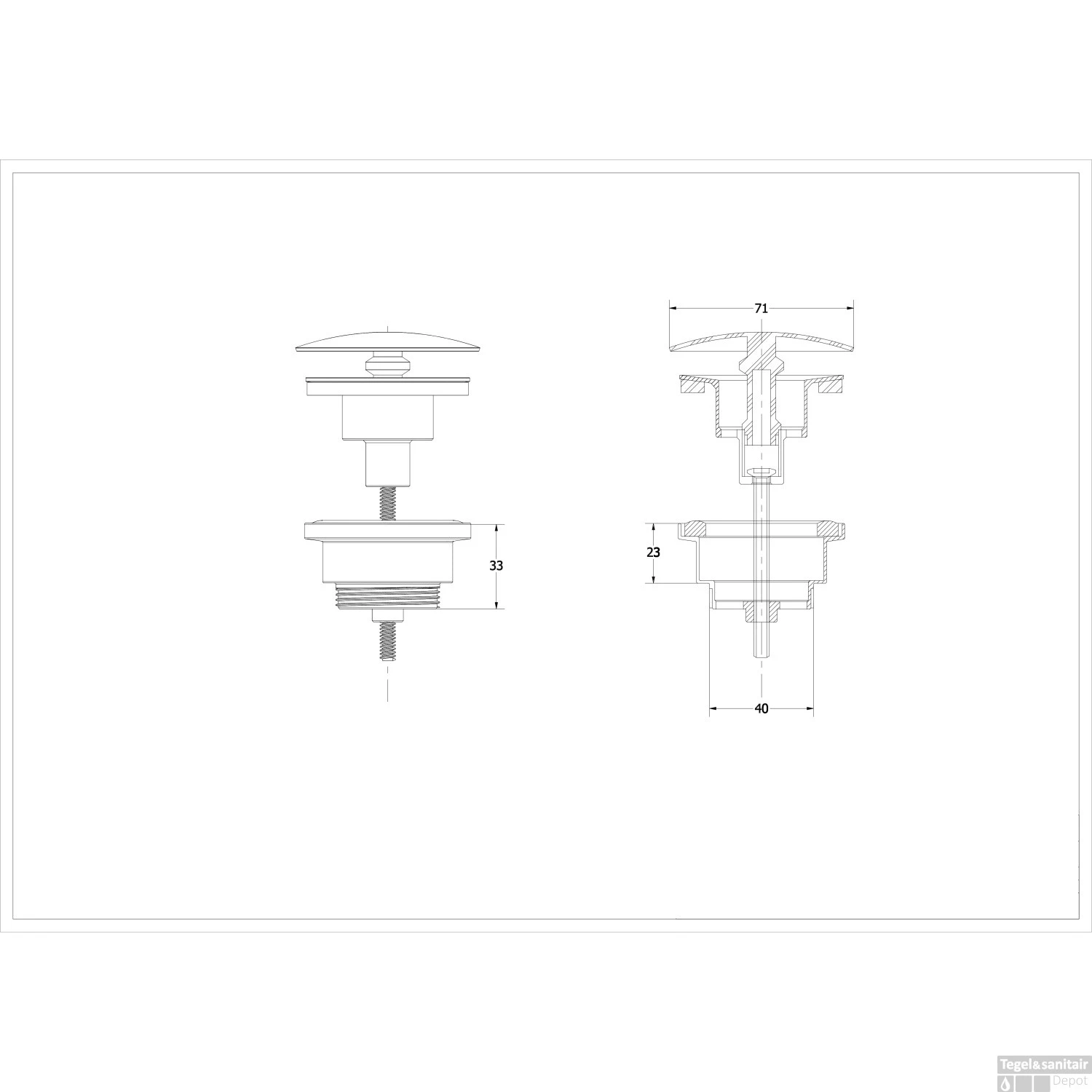 Fonteinset INK Versus 36x18x9cm Porselein Glans Wit Met Kraangat Links Brushed Mat Goud 9 Fonteinset INK Versus 36x18x9cm Porselein Glans Wit Met Kraangat Links Brushed Mat Goud - Afbeelding 7