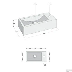 Fonteinset Rock Keramiek 36x18x9 Cm 9 Fonteinset Rock Keramiek 36x18x9 Cm -Sealkin Badkamermeubilair Winkel fonteinset kaja keramiek 36x18x9 cm tech 1