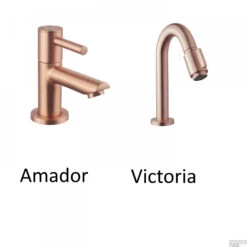 Fonteinset Carrara Marmerlook Wiesbaden Color Koper (kraangat Links) -Sealkin Badkamermeubilair Winkel fonteinset koper 2