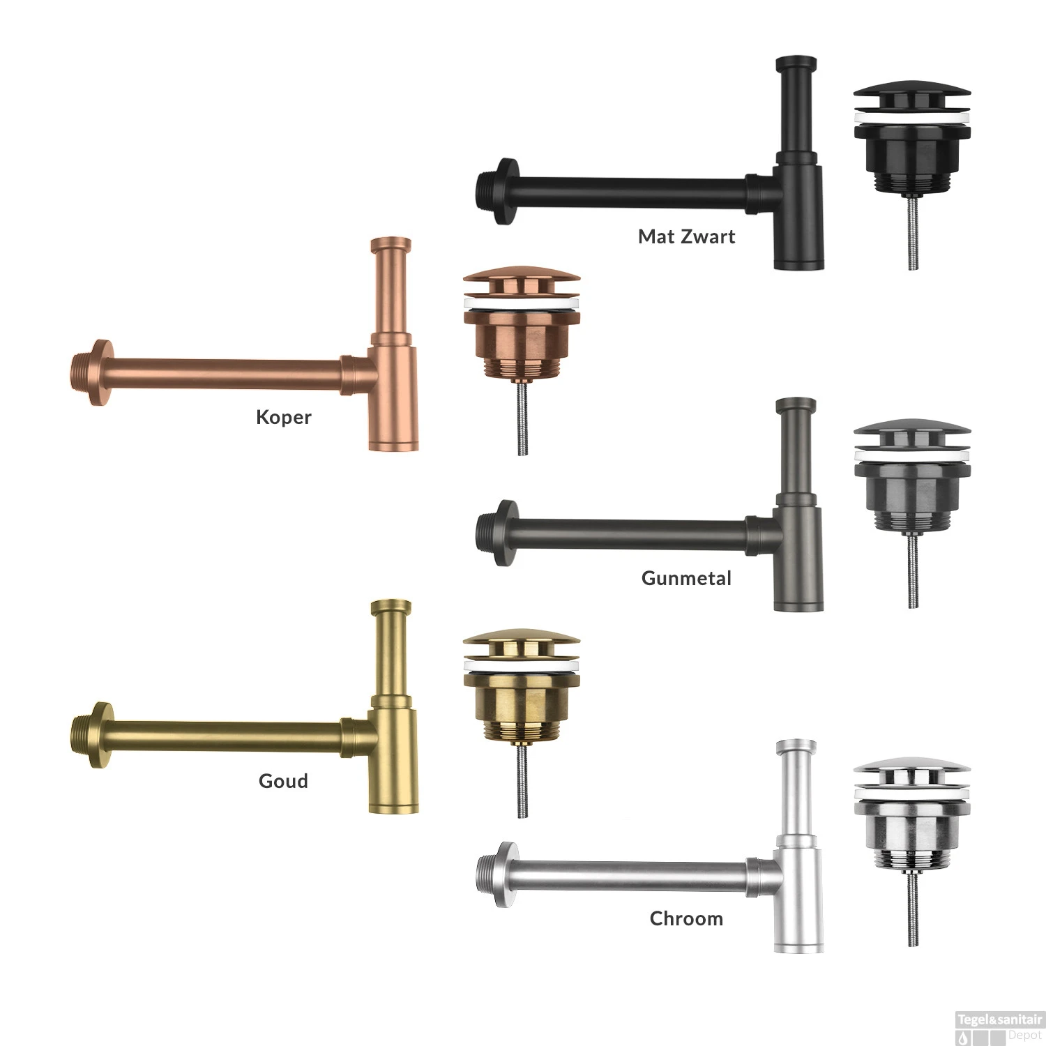 Fonteinset Boss & Wessing Mini Links Mat Zwart (Mix & Match) 4 Fonteinset Boss & Wessing Mini Links Mat Zwart (Mix & Match) - Afbeelding 2