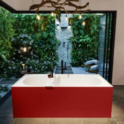 FREEZE Vrijstaand Bad 180x85cm Kleur Fire / Talc -Sealkin Badkamermeubilair Winkel freeze 2 00012