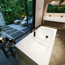 FREEZE Vrijstaand Bad 180x85cm Kleur Army / Talc -Sealkin Badkamermeubilair Winkel freeze 4 00010