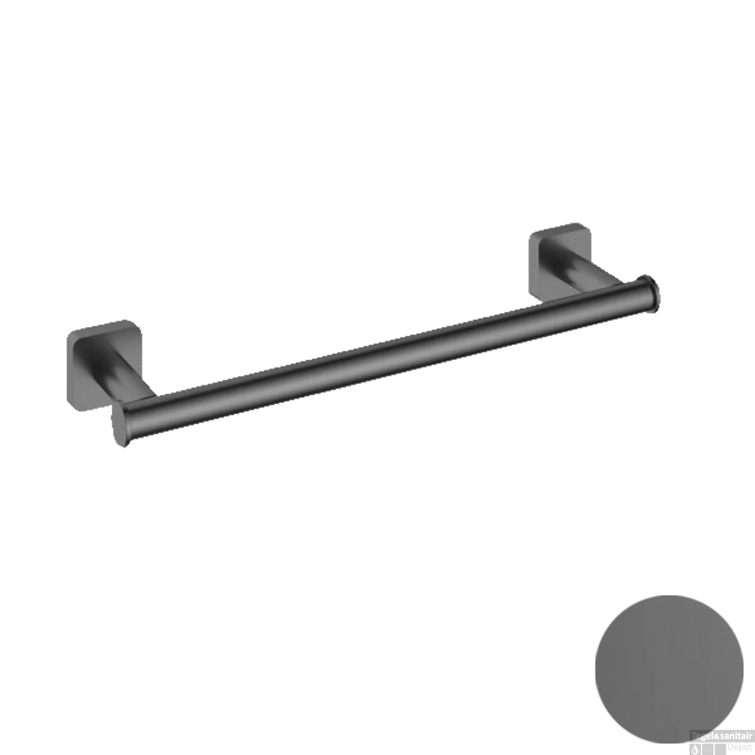 Handdoekhouder Hotbath Gal 34 Cm Geborsteld Gunmetal PVD 3 Handdoekhouder Hotbath Gal 34 Cm Geborsteld Gunmetal PVD