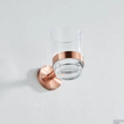 Glashouder Boss & Wessing Geborsteld Koper -Sealkin Badkamermeubilair Winkel glashouder boss wessing geborsteld koper sk22058 1