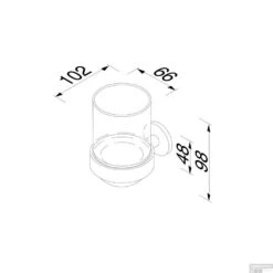 Glashouder Geesa Nemox Met Glas Zwart -Sealkin Badkamermeubilair Winkel glashouder geesa nemox met glas zwart tech