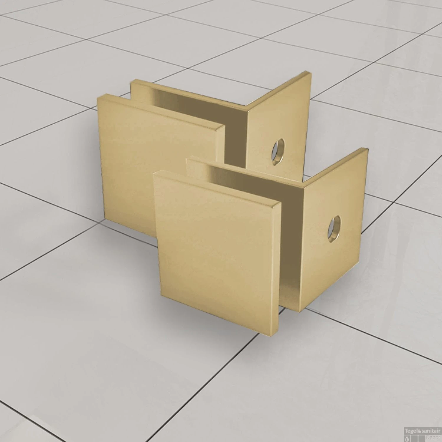 Glaskoppeling Set Tbv Inloopdouche Wiesbaden Zonder Profiel Geborsteld Messing Goud 3 Glaskoppeling Set Tbv Inloopdouche Wiesbaden Zonder Profiel Geborsteld Messing Goud