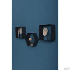 Haceka Duraline Nis Metaal Zwart Hexagon 32x28x12 Cm -Sealkin Badkamermeubilair Winkel haceka duraline nis metaal zwart hexagon 32x28x12 cm sfeer1