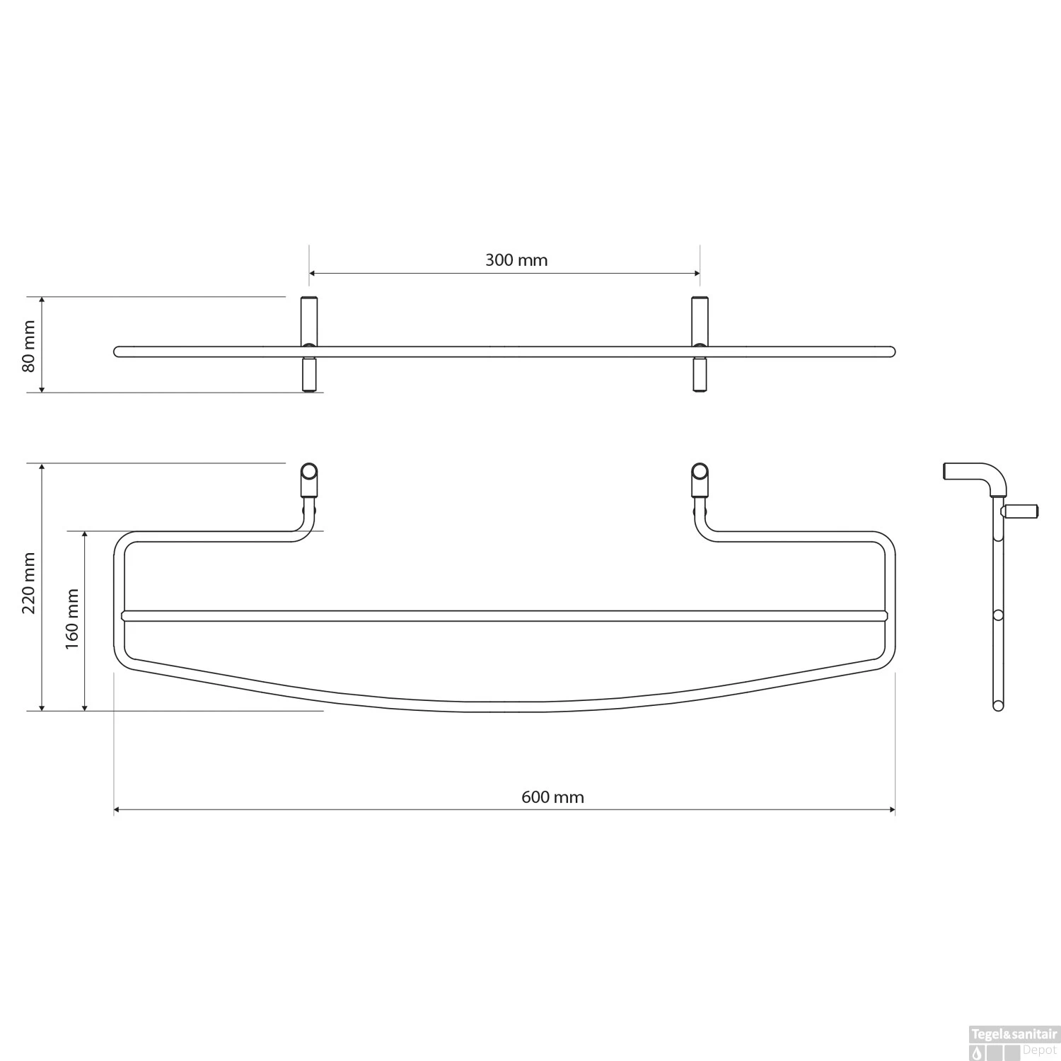 Handdoekbeugel Voor Radiatoren Sapho 60x21.4 Cm Wit 4 Handdoekbeugel Voor Radiatoren Sapho 60x21.4 Cm Wit - Afbeelding 2