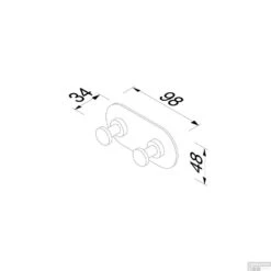 Handdoekhaak Dubbel Geesa Nemox Zwart -Sealkin Badkamermeubilair Winkel handdoekhaak dubbel geesa nemox zwart tech