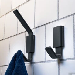 Handdoekhaak Geesa Frame Dubbel Zwart