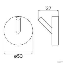 Handdoekhaak Haceka Kosmos Enkel Geborsteld Koper -Sealkin Badkamermeubilair Winkel handdoekhaak haceka kosmos enkel geborsteld grafiet tec 1 1