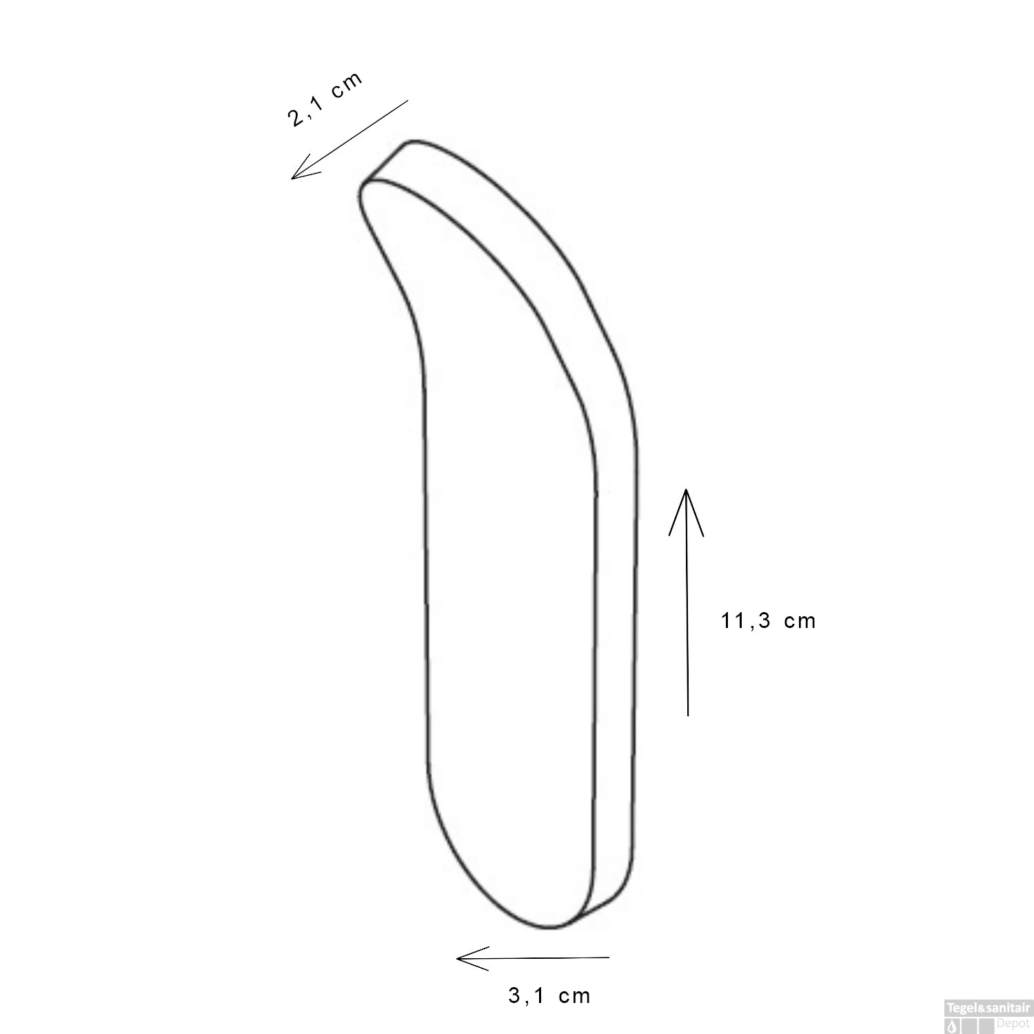 Handdoekhaak Instamat Arc Geborsteld RVS 4 Handdoekhaak Instamat Arc Geborsteld RVS - Afbeelding 2