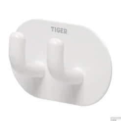 Handdoekhaak Tiger Rondo Double 2 Haken Wit -Sealkin Badkamermeubilair Winkel handdoekhaak tiger rondo double 2 haken wit shop