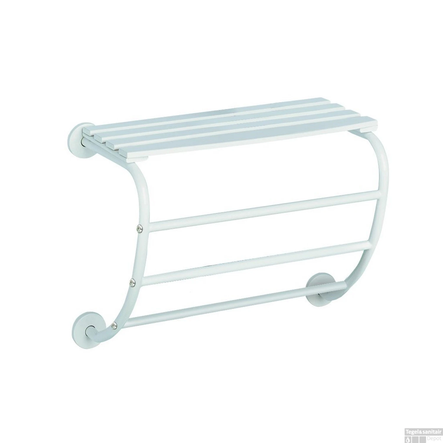 Handdoekhouder Hangend Allibert Corfou Met Drie Stangen Wit 3 Handdoekhouder Hangend Allibert Corfou Met Drie Stangen Wit