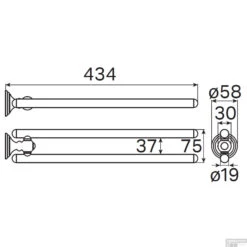 Handdoekhouder Haceka Allure Draaibaar 46 Cm Geborsteld RVS Look -Sealkin Badkamermeubilair Winkel handdoekhouder haceka allure draaibaar 46 cm geborsteld rvs look tec