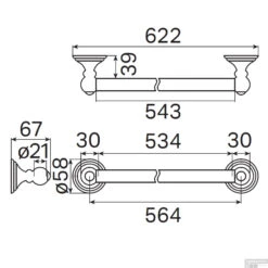 Handdoekhouder Haceka Allure Enkel 62 Cm Geborsteld RVS Look -Sealkin Badkamermeubilair Winkel handdoekhouder haceka allure enkel 62 cm geborsteld rvs look tec