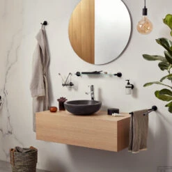 Handdoekhouder Haceka Aspen Draaibaar 43 Cm Mat Zwart -Sealkin Badkamermeubilair Winkel handdoekhouder haceka aspen draaibaar 43 cm mat zwart sfeer1