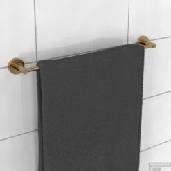 Handdoekhouder Haceka Kosmos Enkel 61 Cm Geborsteld Koper