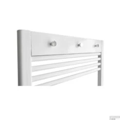 Handdoekhouder Paneel Sanicare 52x9x3 Cm Wit Met 3 Chromen Handdoekknoppen