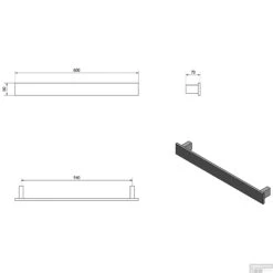 Handdoekhouder Sapho Patron 60x6 Cm Wit -Sealkin Badkamermeubilair Winkel handdoekhouder sapho patron 60x6 cm wit tech