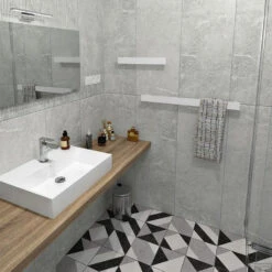 Handdoekhouder Sapho Patron 80x6 Cm Wit