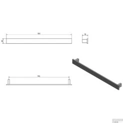 Handdoekhouder Sapho Patron 80x6 Cm Wit -Sealkin Badkamermeubilair Winkel handdoekhouder sapho patron 80x6 cm wit tech