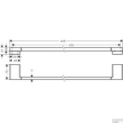 Handdoekrek AddStoris HansGrohe 64,8 Cm Geborsteld Zwart Chroom -Sealkin Badkamermeubilair Winkel handdoekrek addstoris hansgrohe 64 8 cm tech 2