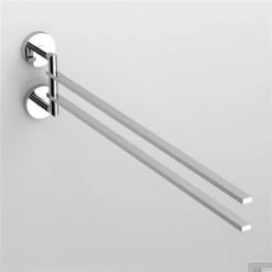 Handdoekrek Clou Flat Dubbel Zwenkbaar Chroom