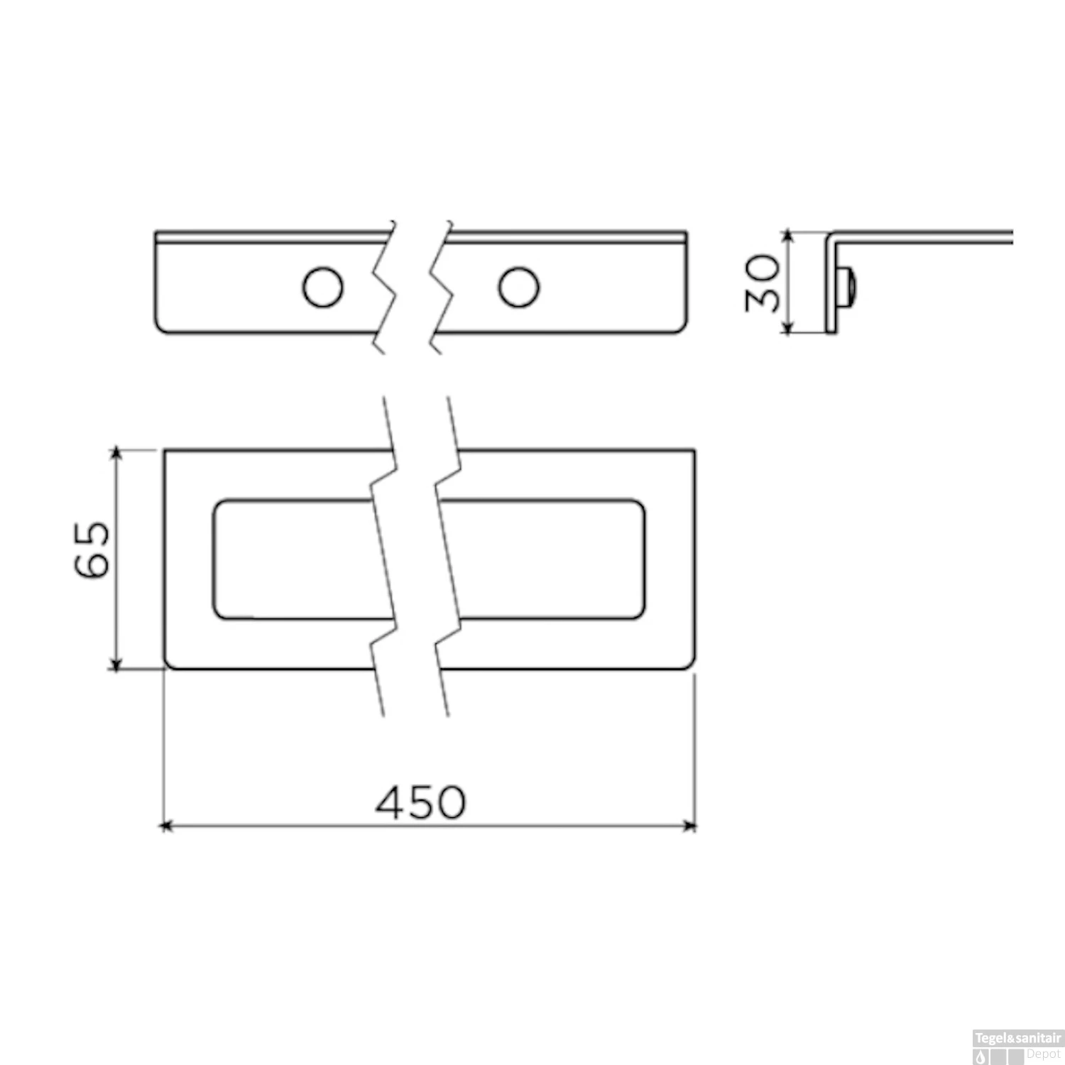 Handdoekrek Clou Fold 3 X 45 Cm Geborsteld RVS 4 Handdoekrek Clou Fold 3 X 45 Cm Geborsteld RVS - Afbeelding 2