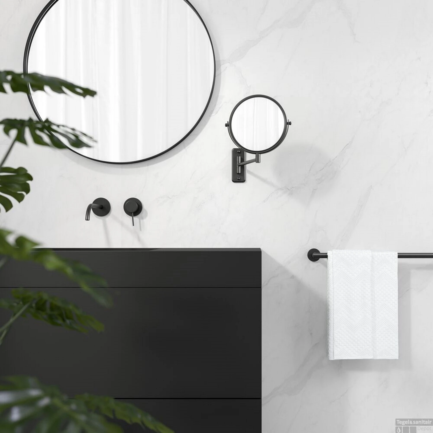 Handdoekrek Geesa Nemox 65 Cm Zwart 6 Handdoekrek Geesa Nemox 65 Cm Zwart - Afbeelding 4