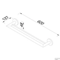Handdoekrek Geesa Nemox Dubbel Chroom -Sealkin Badkamermeubilair Winkel handdoekrek geesa nemox dubbel chroom tech