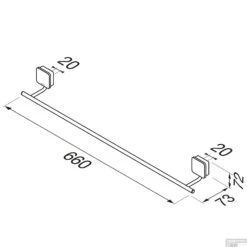 Handdoekrek Geesa Topaz 60cm Minimalistisch Mat Zwart -Sealkin Badkamermeubilair Winkel handdoekrek geesa topaz 60cm minimalistisch mat zwart tech
