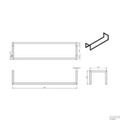 BWS Handdoekenrek Industrieel | 95x25x20cm | Mat Wit -Sealkin Badkamermeubilair Winkel handdoekrek industrieel bws tech 1