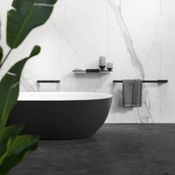 Handdoekrek Met Planchet Geesa Shift Zwart -Sealkin Badkamermeubilair Winkel handdoekrek met planchet geesa shift zwart 4