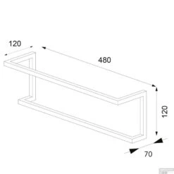 Handdoekrek Sealskin Carré 48x12x7cm Dubbel Mat Zwart 11 Handdoekrek Sealskin Carré 48x12x7cm Dubbel Mat Zwart -Sealkin Badkamermeubilair Winkel handdoekrek sealskin carr 48x12x7cm dubbel mat zwart tech