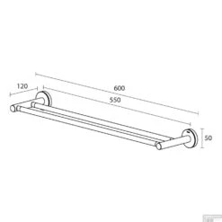 Handdoekrek Tiger Urban Dubbel Zwart -Sealkin Badkamermeubilair Winkel handdoekrek tiger urban dubbel zwart tech