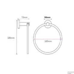 Handdoekring Boss & Wessing Colorato 16 Cm Geborsteld Goud -Sealkin Badkamermeubilair Winkel handdoekring boss wessing aloni 16 cm geborsteld goud tech