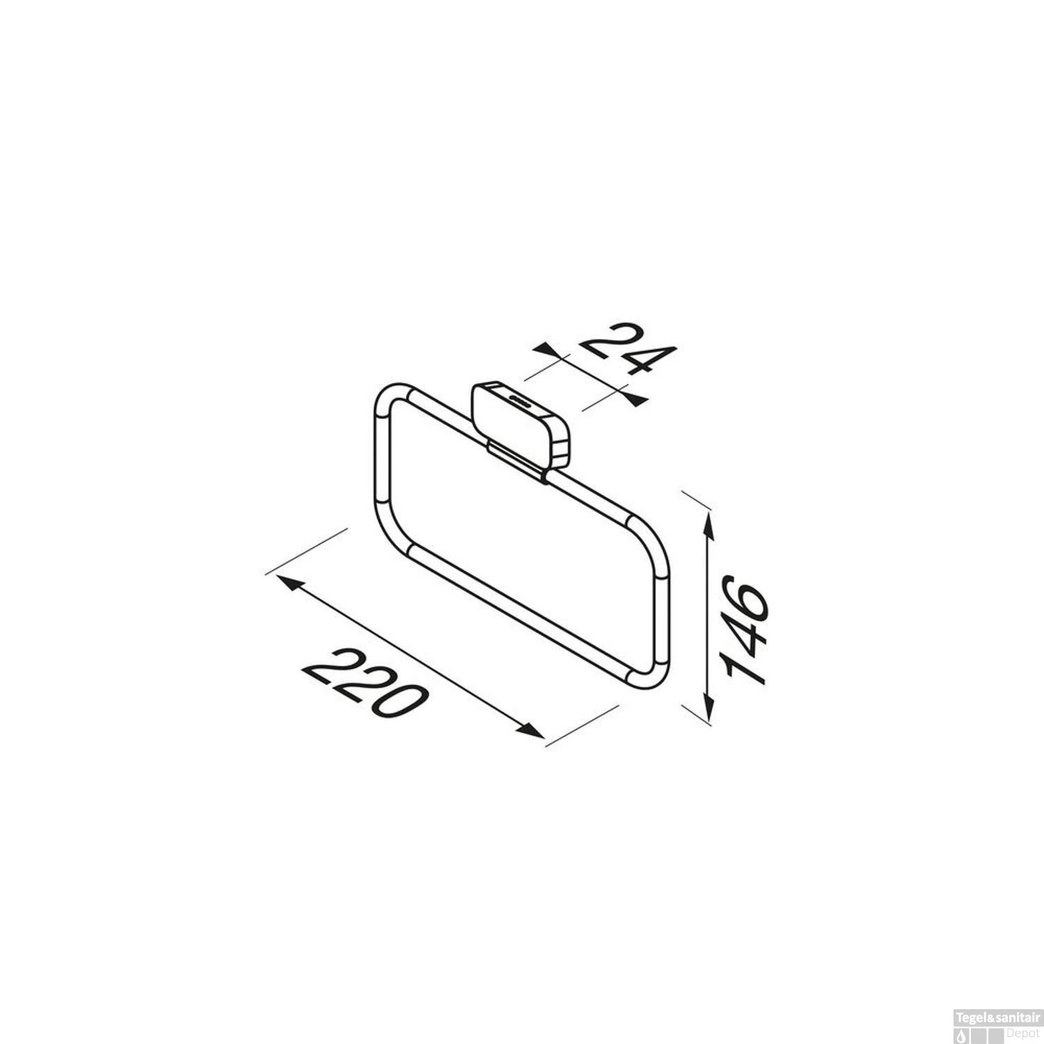 Handdoekring Geesa Shift Zwart 6 Handdoekring Geesa Shift Zwart - Afbeelding 4