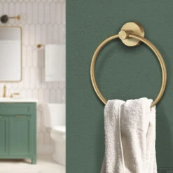 Handdoekring Smedbo Home 17x3,6 Cm Mat Messing -Sealkin Badkamermeubilair Winkel handdoekring smedbo home 17x3 6 cm mat messing sfeer