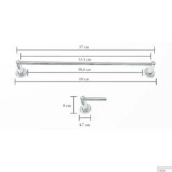 Handdoekhouder Sanicare Magnetisch Inkortbaar 60cm Rond Wit -Sealkin Badkamermeubilair Winkel handoekhouder rond tech 1