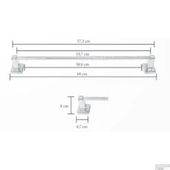Handdoekhouder Sanicare Magnetisch Inkortbaar 60cm Vierkant Wit -Sealkin Badkamermeubilair Winkel handoekhouder vierkant tech 1