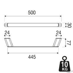 Handdoekrek Geesa Shift 50 Cm Chroom -Sealkin Badkamermeubilair Winkel handoekrek geesa shift 50 cm chroom tech