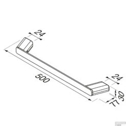 Handdoekrek Geesa Shift 50 Cm Chroom -Sealkin Badkamermeubilair Winkel handoekrek geesa shift 50 cm chroom tech 2
