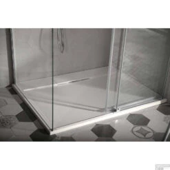 Douchebak Gegoten Marmer Sapho Irena 140x100x3.5 Cm Rechthoek Wit -Sealkin Badkamermeubilair Winkel hi140100 douchebak marmer sapho irena 140x100x3.5 cm rechthoek wit 3