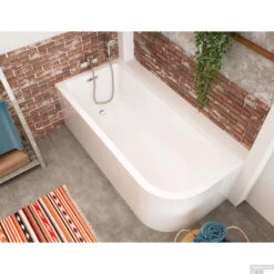 Hoekbad Allibert Serena 170x75x56 Cm Wit Links -Sealkin Badkamermeubilair Winkel hoekbad allibert serena 170x75x56 cm wit sfeer1 1