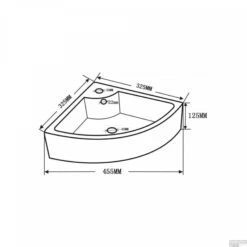 Hoekfontein Differnz Hera 12.5x32x32 Cm Keramiek Wit -Sealkin Badkamermeubilair Winkel hoekfontein differnz hera 12.5x32x32 cm keramiek wit tech2