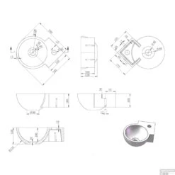 Hoekfontein Luca Sanitair Rond 28x28x12cm Mineral Stone Glans Wit -Sealkin Badkamermeubilair Winkel hoekfontein luca sanitair rond 28x28x12cm mineral stone glans wit luva1326 tech