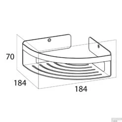 Hoekkorf Tiger Caddy Zwart -Sealkin Badkamermeubilair Winkel hoekkorf tiger caddy zwart tech